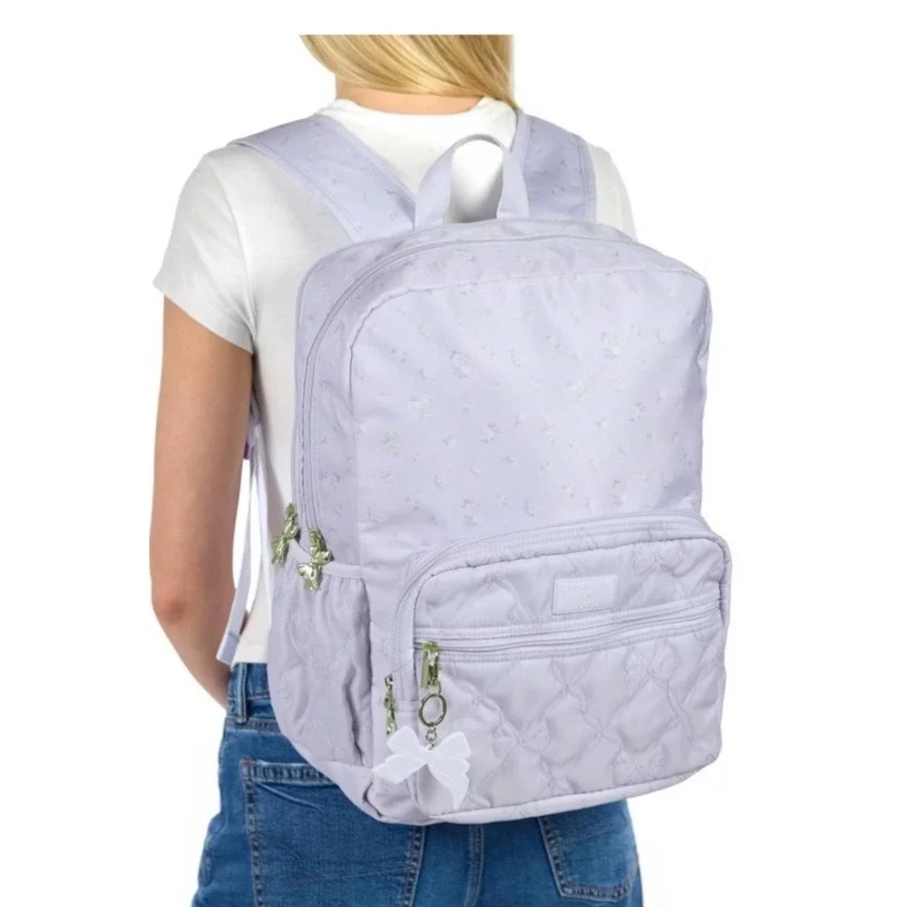 LoveShackFancy x Target Yoobi Everblooming Rosettes Backpack Lavender Floral NWT